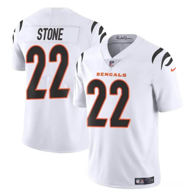 Men's Cincinnati Bengals #22 Geno Stone White Vapor Untouchable Limited Stitched Jersey